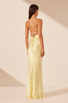 La Lune Lace Back Maxi Dress - Lemon - SODA Fashion Haus