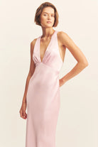 La lune plunged cross back maxi dress - Blossom - SODA Fashion Haus