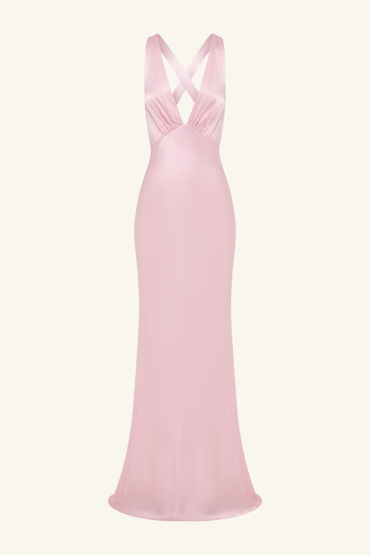 La lune plunged cross back maxi dress - Blossom - SODA Fashion Haus