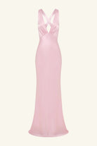 La lune plunged cross back maxi dress - Blossom - SODA Fashion Haus