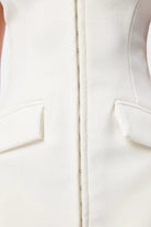 Linear Mini Dress - White - SODA Fashion Haus