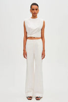 Lowri Crop Top (Ivory) - SODA Fashion Haus