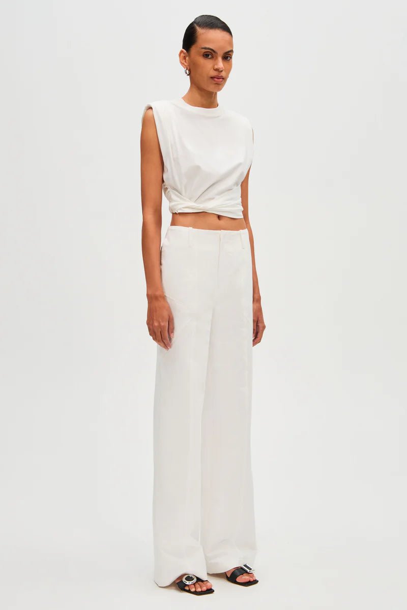 Lowri Crop Top (Ivory) - SODA Fashion Haus