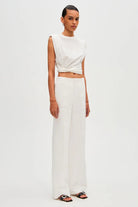 Lowri Crop Top (Ivory) - SODA Fashion Haus
