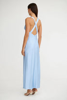 Lucile Bias Maxi Dress - Ice Blue - SODA Fashion Haus
