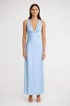 Lucile Bias Maxi Dress - Ice Blue - SODA Fashion Haus