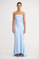 Lucile Strapless Dress - Ice Blue - SODA Fashion Haus