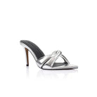 Mae Mule in Silver Metallic Leather - SODA Fashion Haus