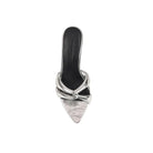 Mae Mule in Silver Metallic Leather - SODA Fashion Haus