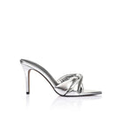 Mae Mule in Silver Metallic Leather - SODA Fashion Haus