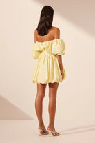 Maiori Off Shoulder Bubble Mini Dress - SODA Fashion Haus