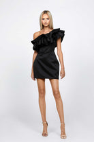 Marciela One Shoulder Ruffle Mini - SODA Fashion Haus