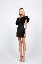 Marciela One Shoulder Ruffle Mini - SODA Fashion Haus