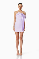 Marissa Bow Mini Dress - Lilac - SODA Fashion Haus