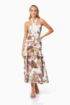 Meadow Floral Cocktail Dress In White - SODA Fashion Haus