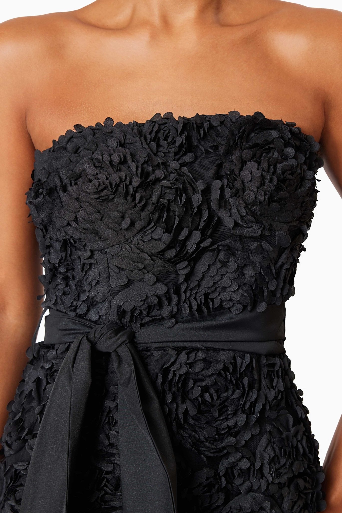 Megan Strapless Maxi Gown Black - SODA Fashion Haus