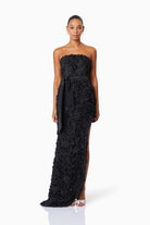 Megan Strapless Maxi Gown Black - SODA Fashion Haus