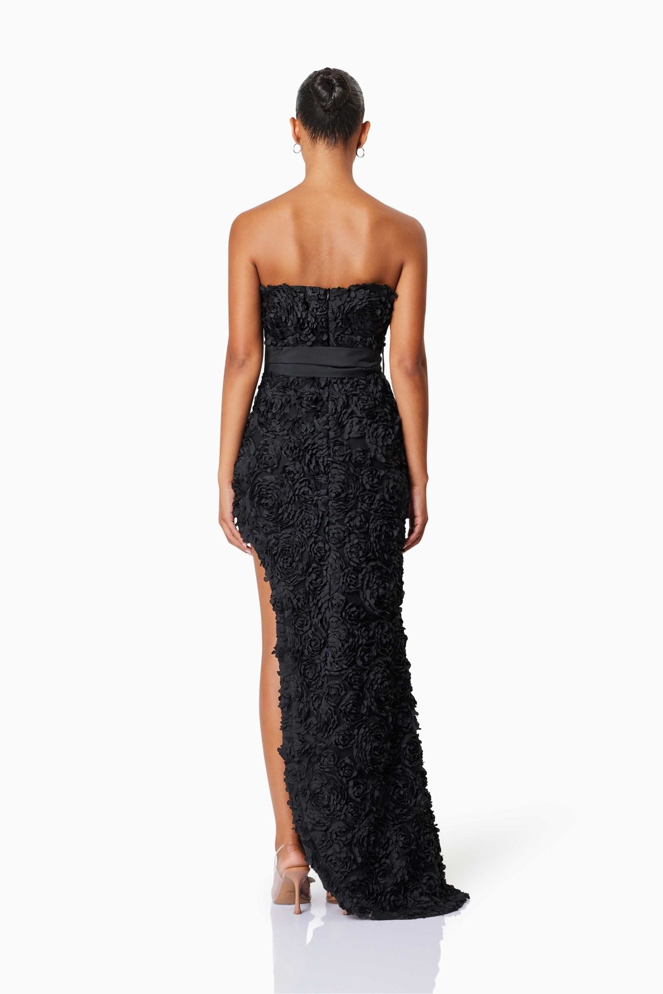 Megan Strapless Maxi Gown Black - SODA Fashion Haus