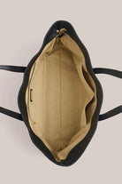 Mia Black Leather East West Slouchy Tote - SODA Fashion Haus