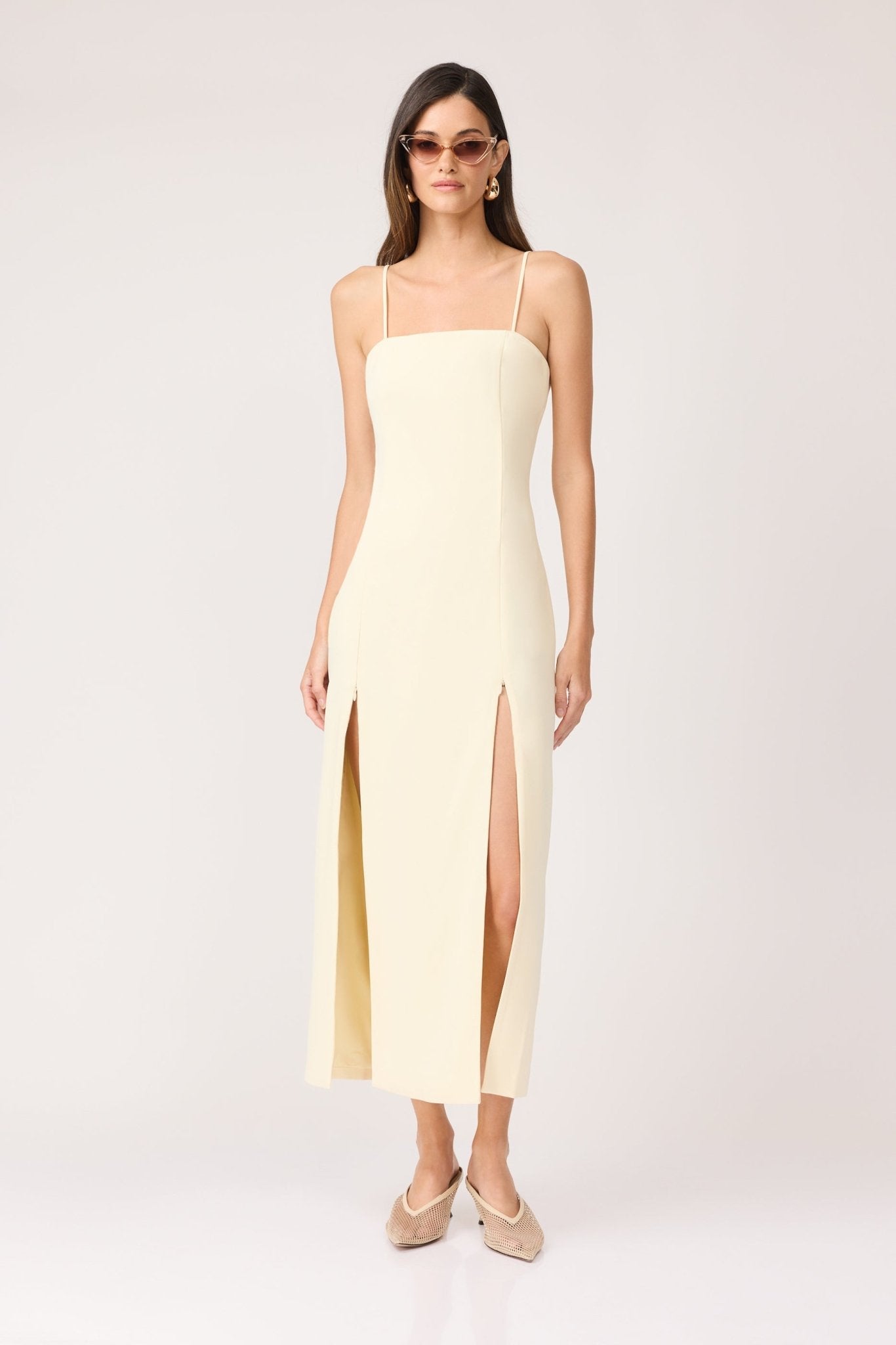 Midi Suit Dress - Lemon - SODA Fashion Haus