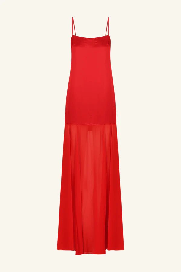 Moraya Dropped Waist Maxi Dress - Chilli - SODA Fashion Haus