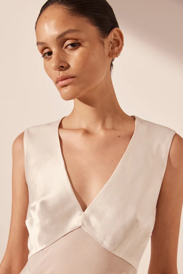 Moraya Godet Maxi Dress - SODA Fashion Haus