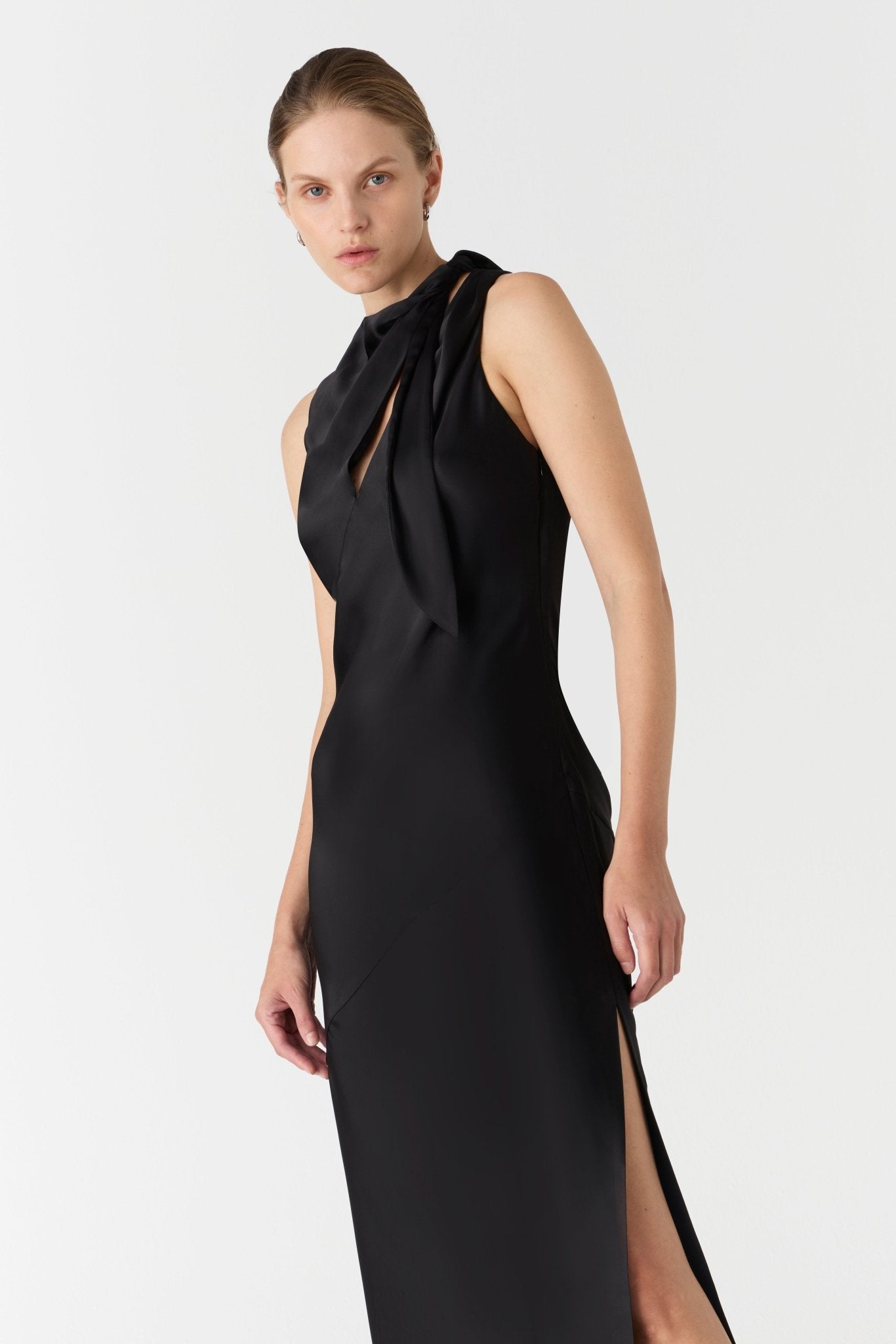 Noelia Satin Maxi Dress - SODA Fashion Haus