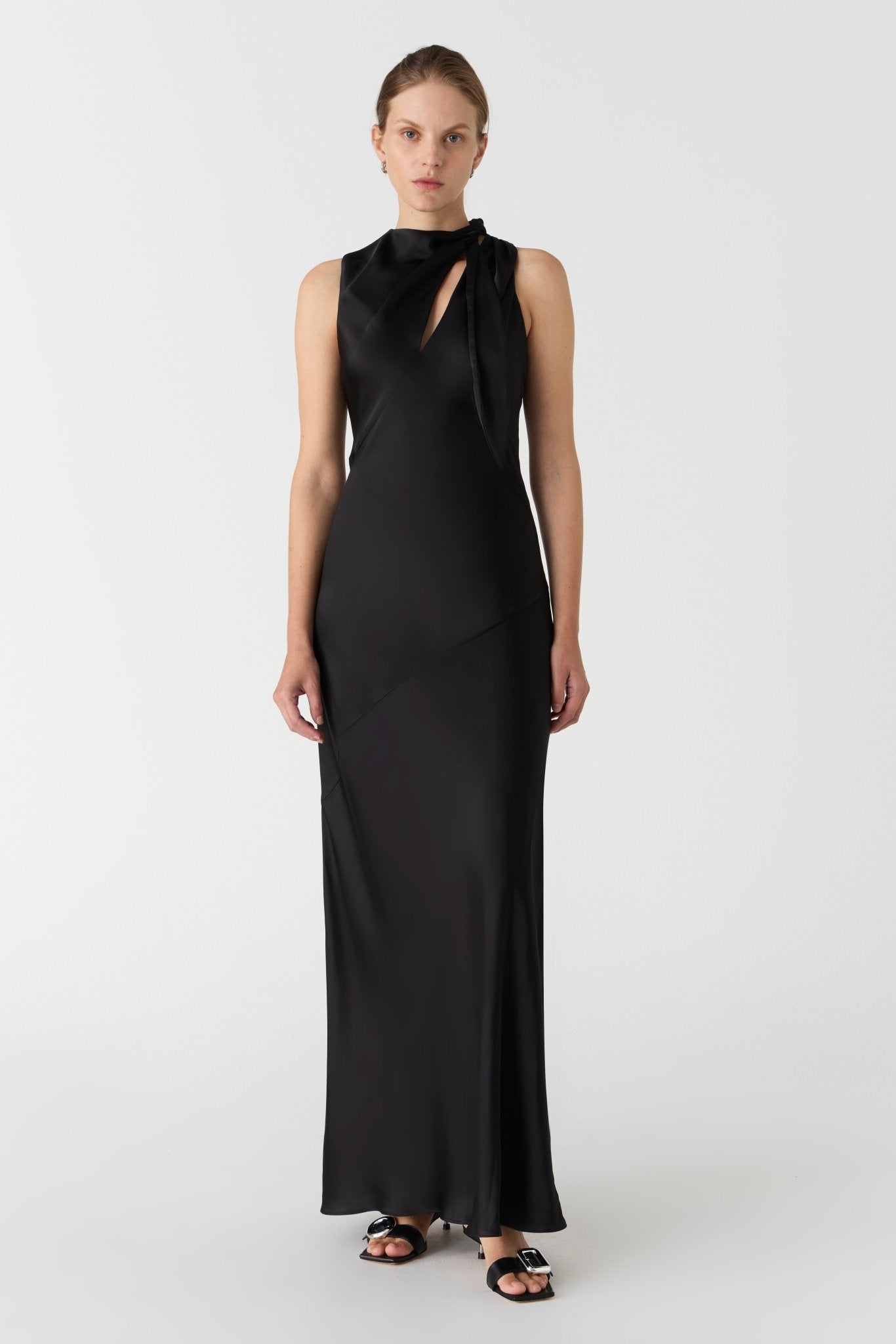 Noelia Satin Maxi Dress - SODA Fashion Haus
