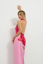 Pompon Halter Midi Dress - SODA Fashion Haus