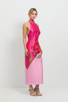 Pompon Halter Midi Dress - SODA Fashion Haus