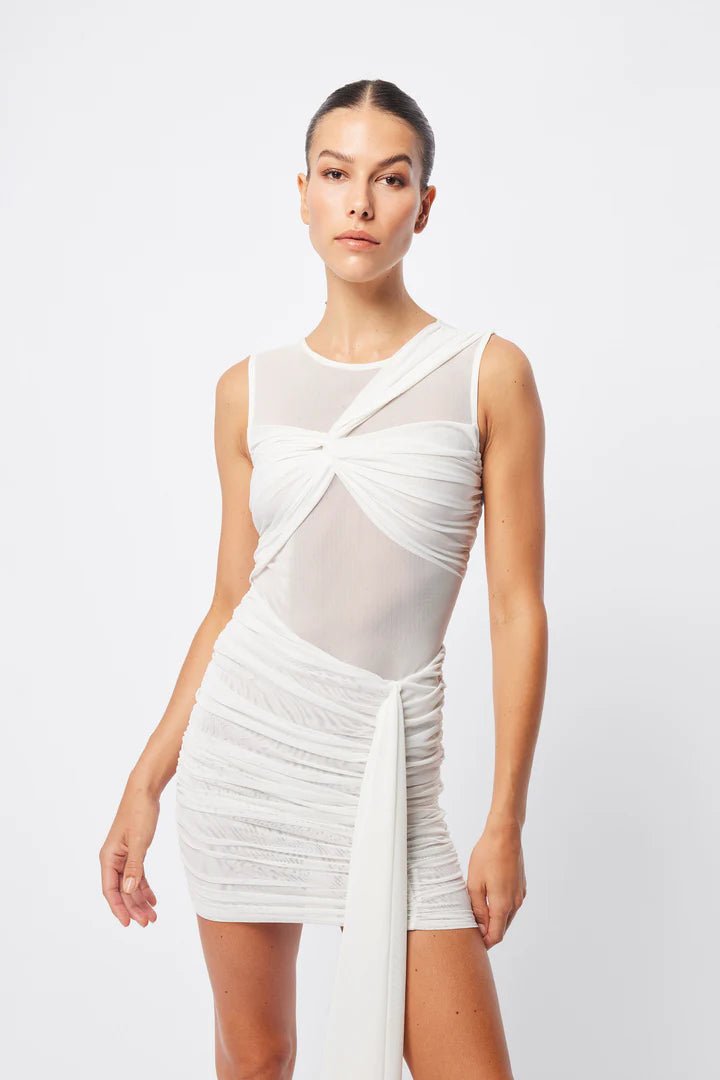 Rebound Mini Dress (White) - SODA Fashion Haus