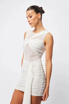 Rebound Mini Dress (White) - SODA Fashion Haus