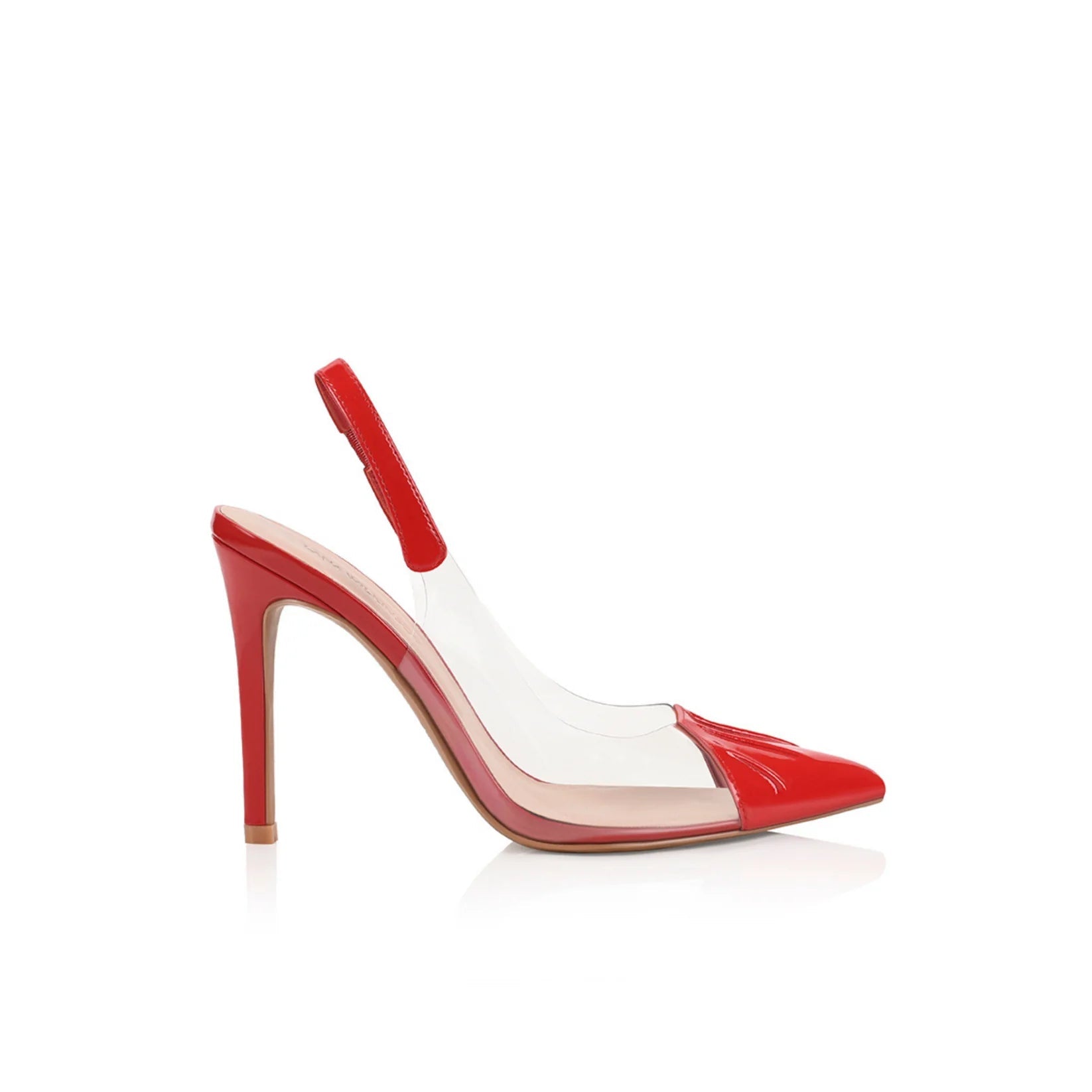 Romy Pump Vinylite & Red Heels - SODA Fashion Haus