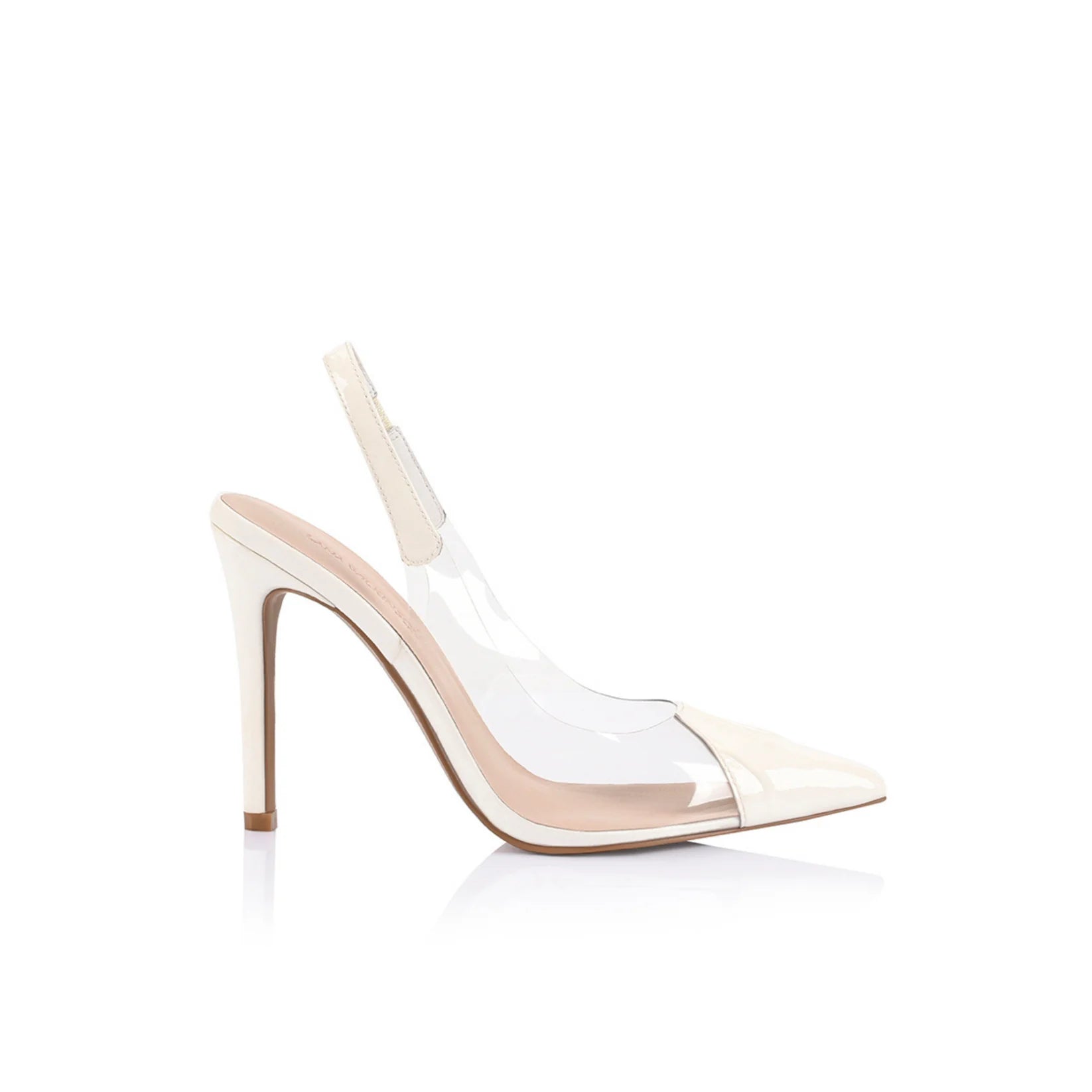 Romy Pump Vinylite & White Heels - SODA Fashion Haus
