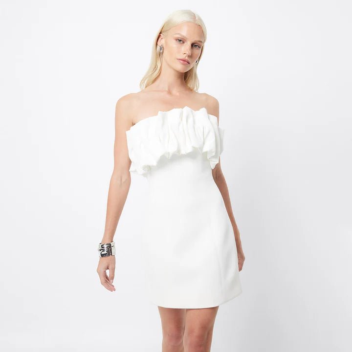 Short Tempered Mini Dress (White) - SODA Fashion Haus