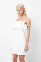 Short Tempered Mini Dress (White) - SODA Fashion Haus