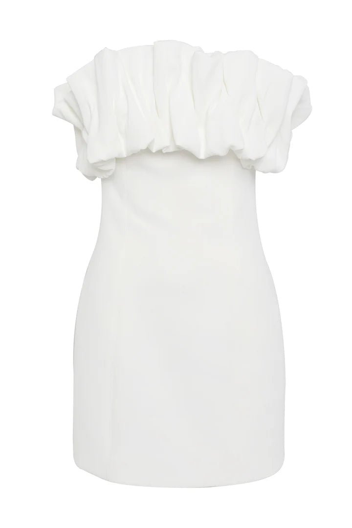 Short Tempered Mini Dress (White) - SODA Fashion Haus