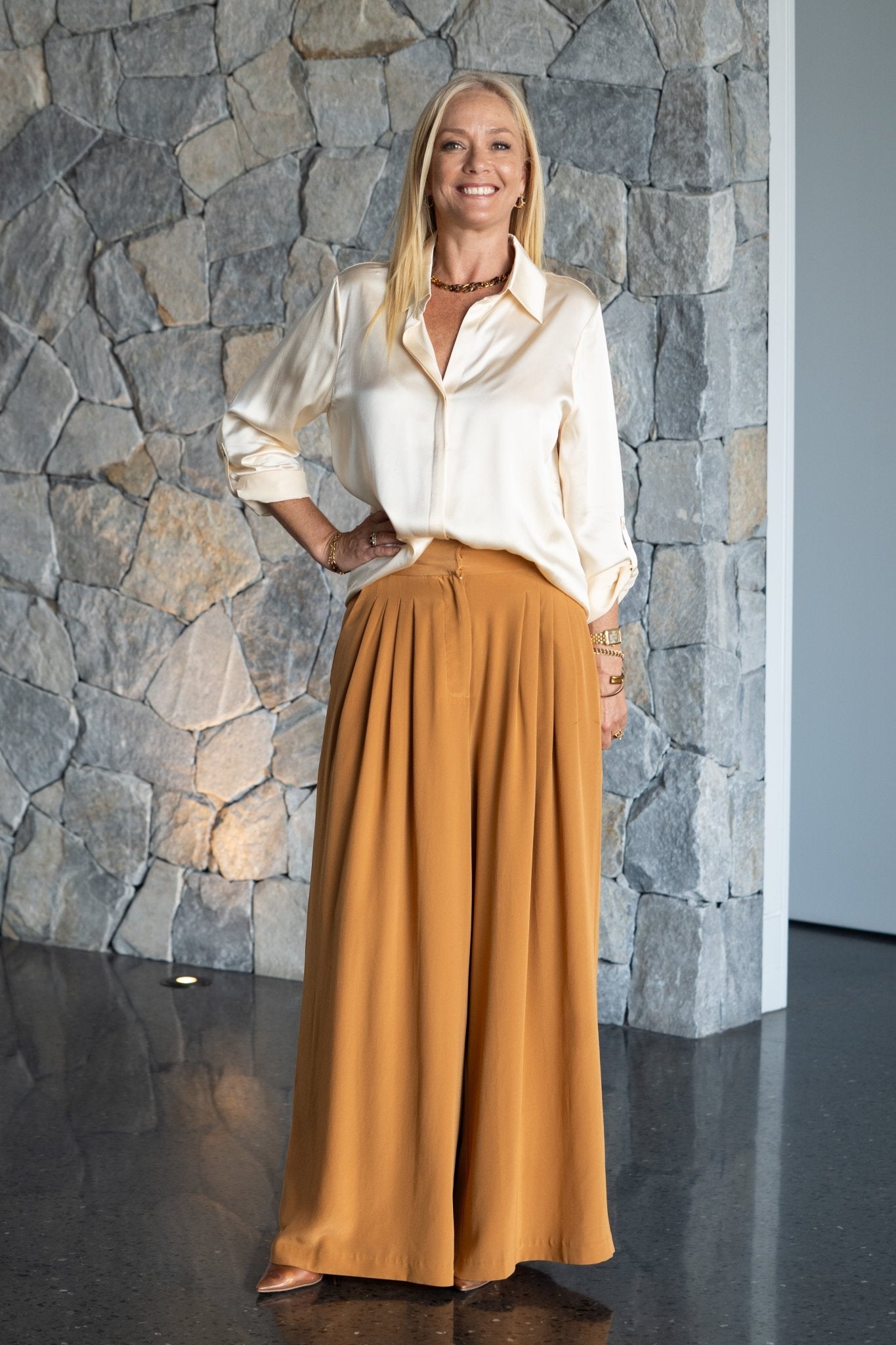 Silhouette Shirt - Vanilla by Silk Degrees - Australian designer Top | SODA Fashion Haus