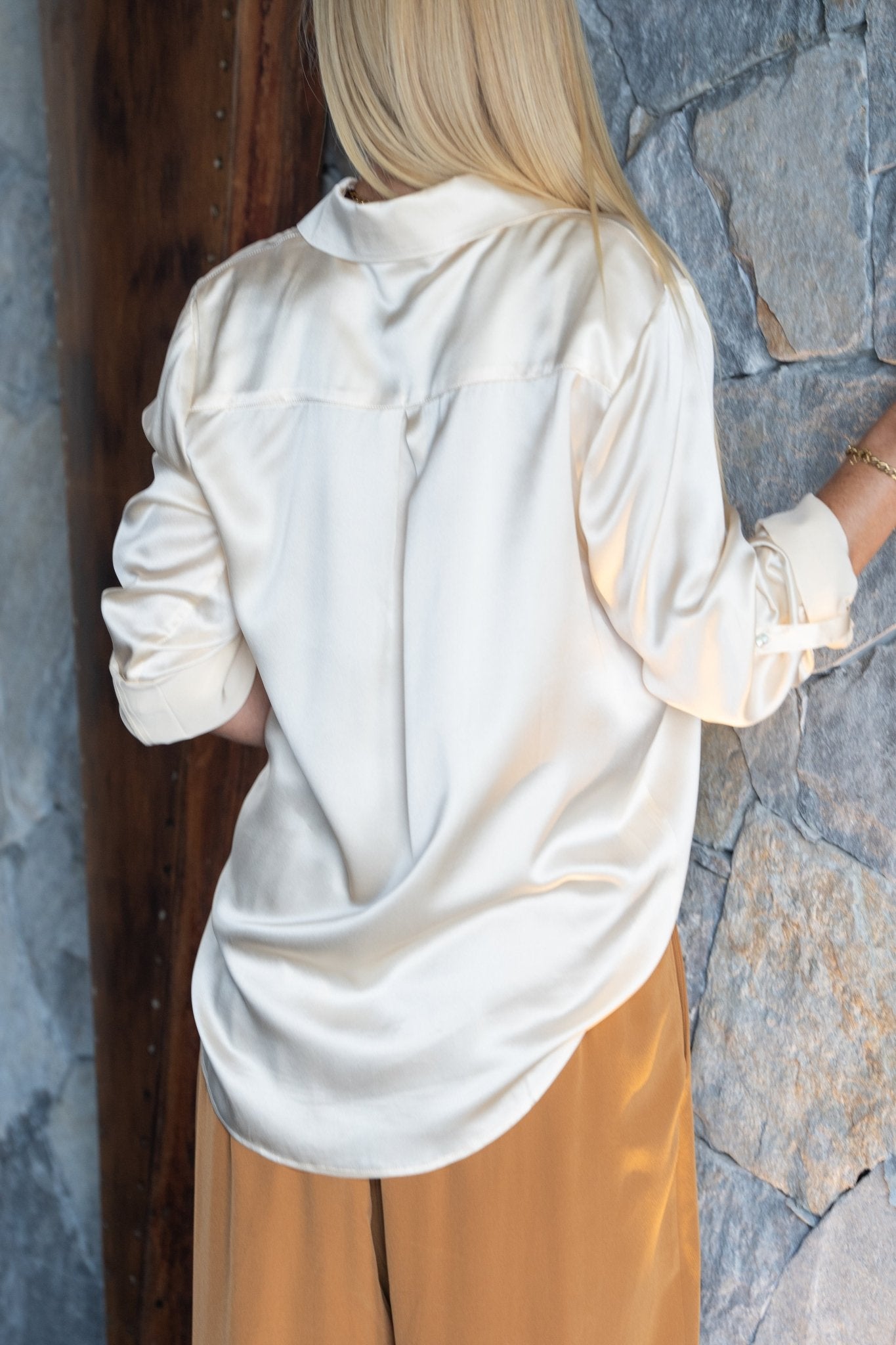 Silhouette Shirt - Vanilla by Silk Degrees - Australian designer Top | SODA Fashion Haus