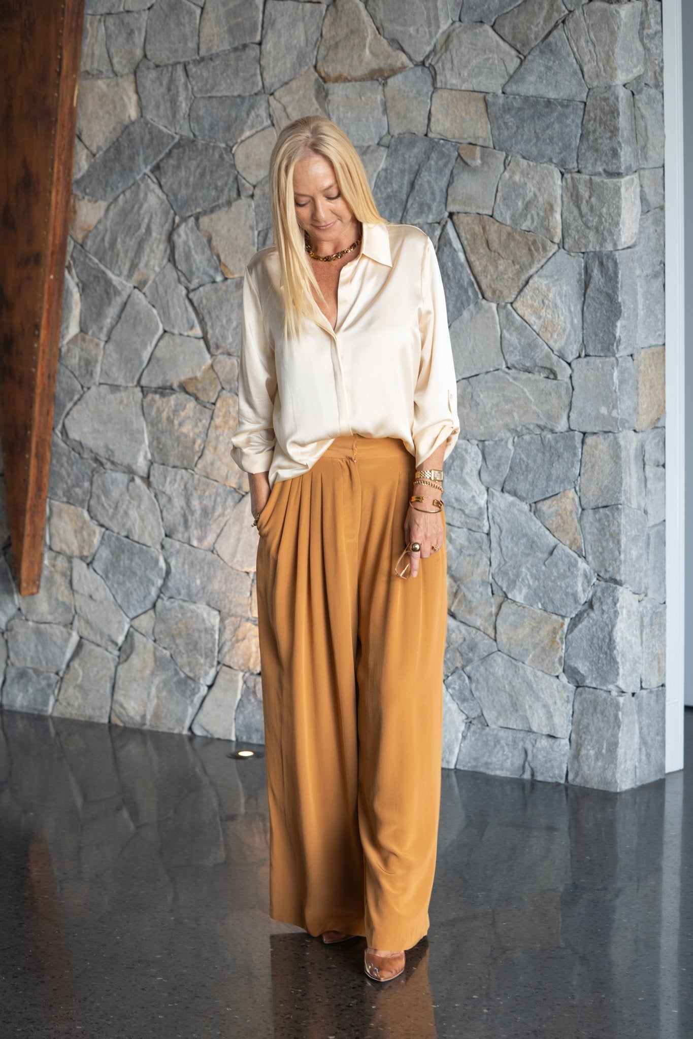 Silhouette Shirt - Vanilla by Silk Degrees - Australian designer Top | SODA Fashion Haus