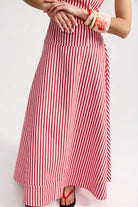 Sloane Denim Dress - Ruby Antique Stripe by Aston Studio - Australian designer Dress | SODA Fashion Haus
