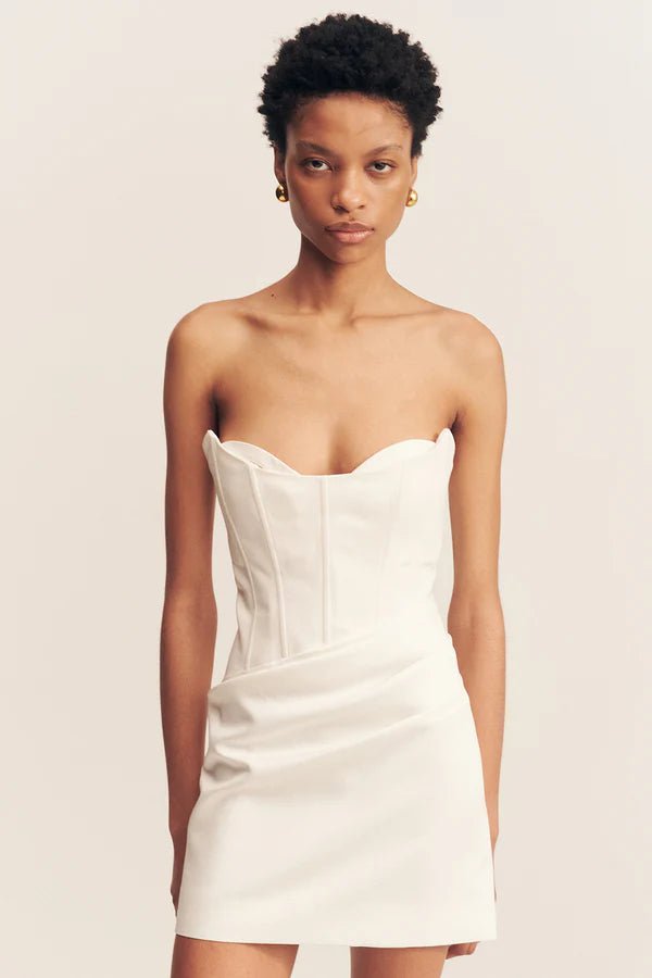 Strapless Draped Mini Dress - SODA Fashion Haus