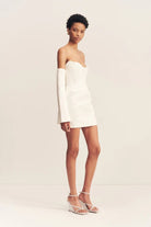Strapless Draped Mini Dress - SODA Fashion Haus