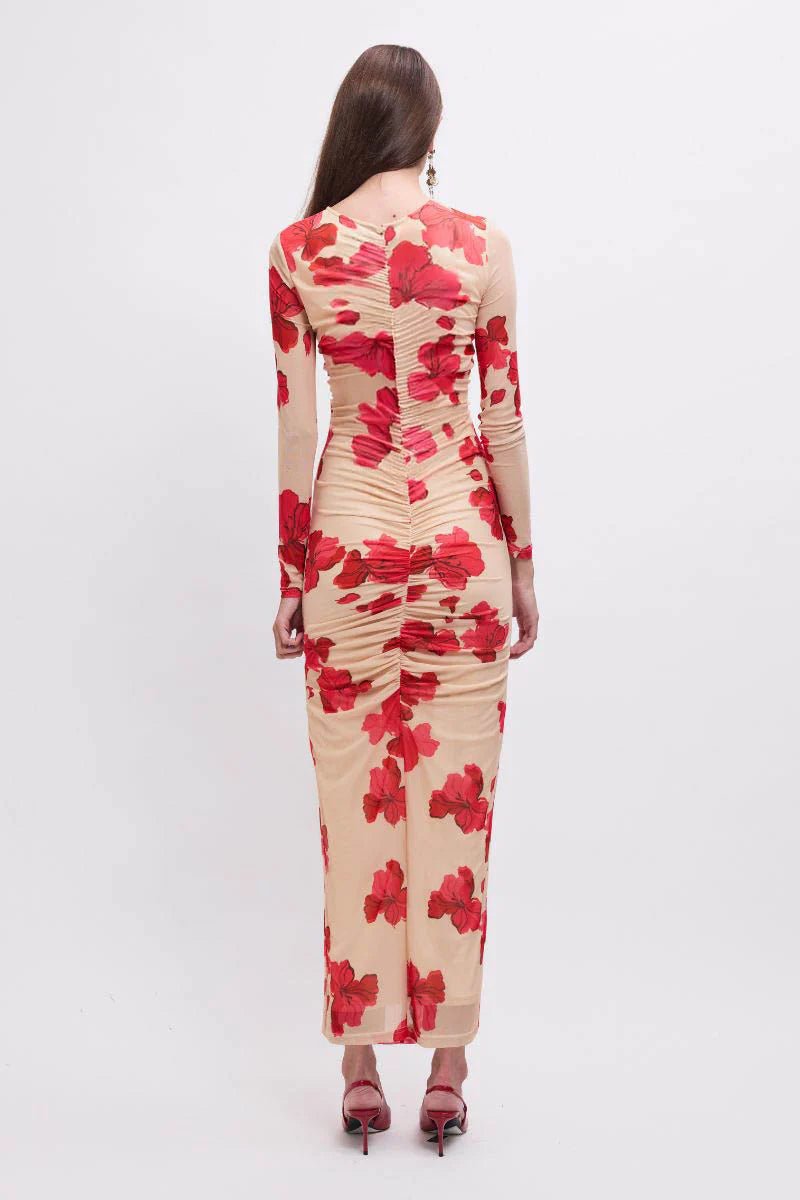 Suzie Floral Long Sleeve Reversible Maxi Dress - SODA Fashion Haus