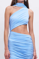 Taylor Draped Maxi Dress - Sky Blue - SODA Fashion Haus
