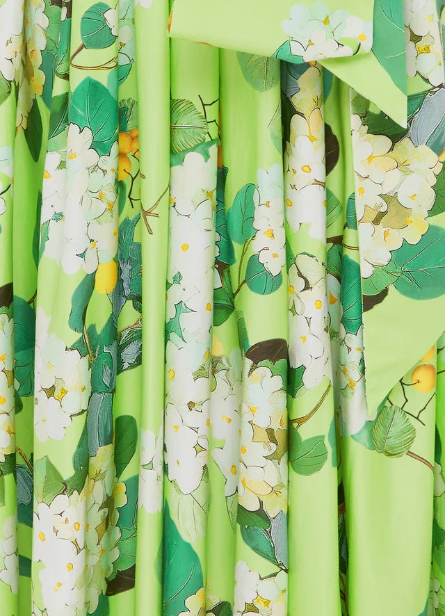 Valerie Maxi Skirt - Hydrangea in Lime - SODA Fashion Haus