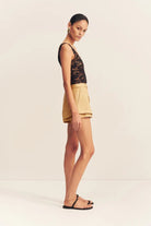 Wallis lace scoop neck tank - black - SODA Fashion Haus
