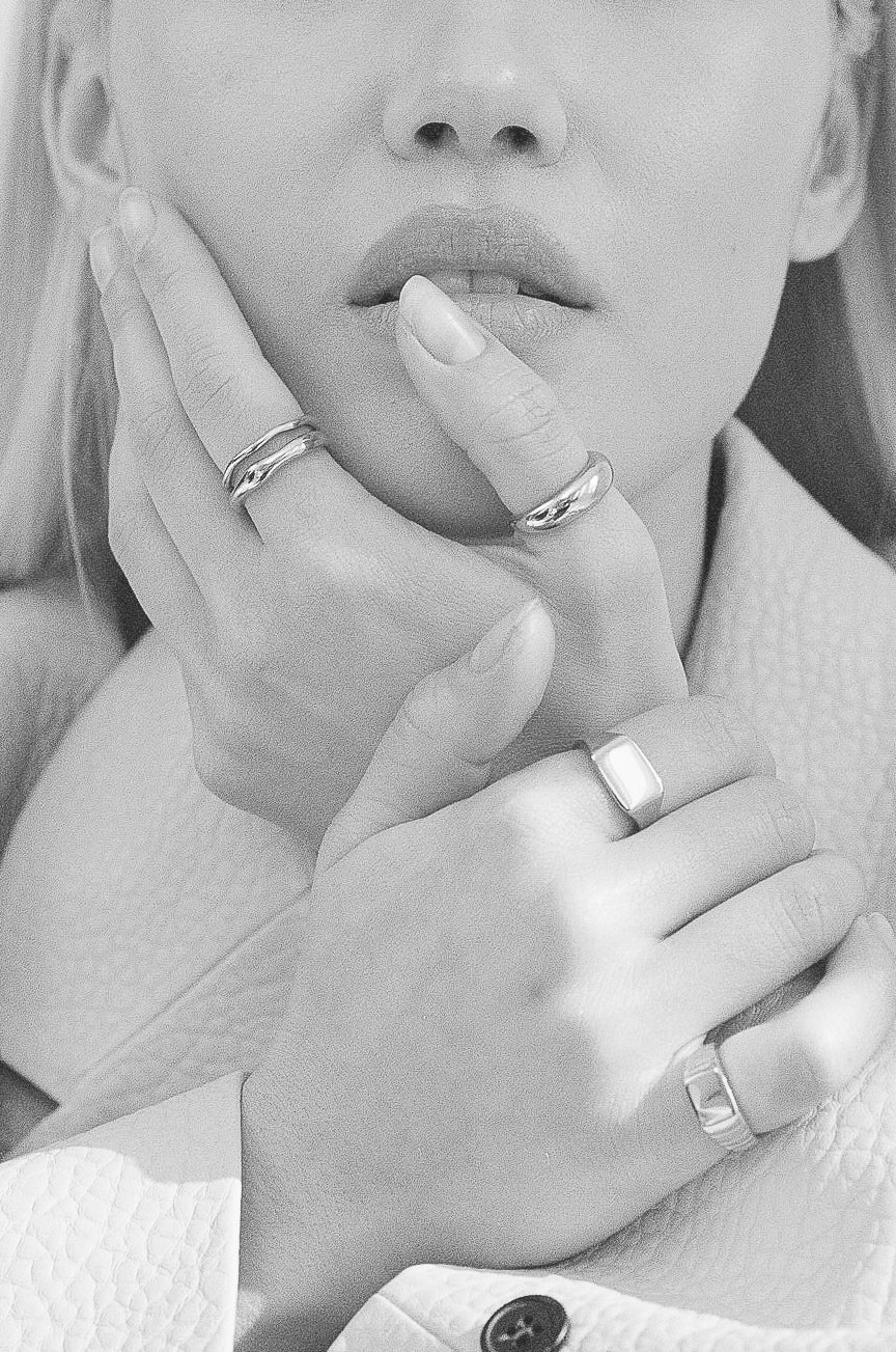 Wave Ring Set - Silver - SODA Fashion Haus
